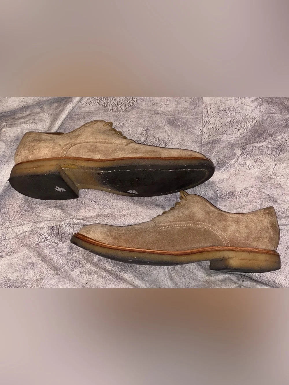 Frye Paul Crepe Sole Suede Plain Toe Oxford Derby Lace Up Casual Dress Shoe 11.5